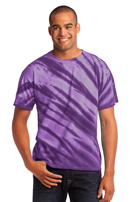 Port & Company - Tiger Stripe Tie-Dye Tee. PC148 - Purple