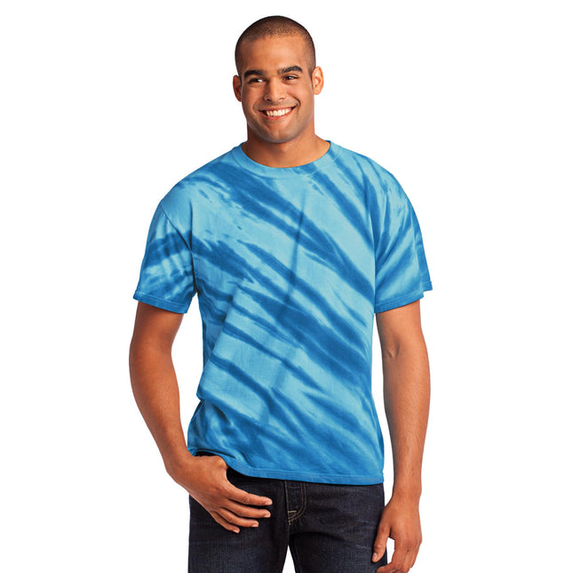 Port & Company - Tiger Stripe Tie-Dye Tee. PC148 - Royal