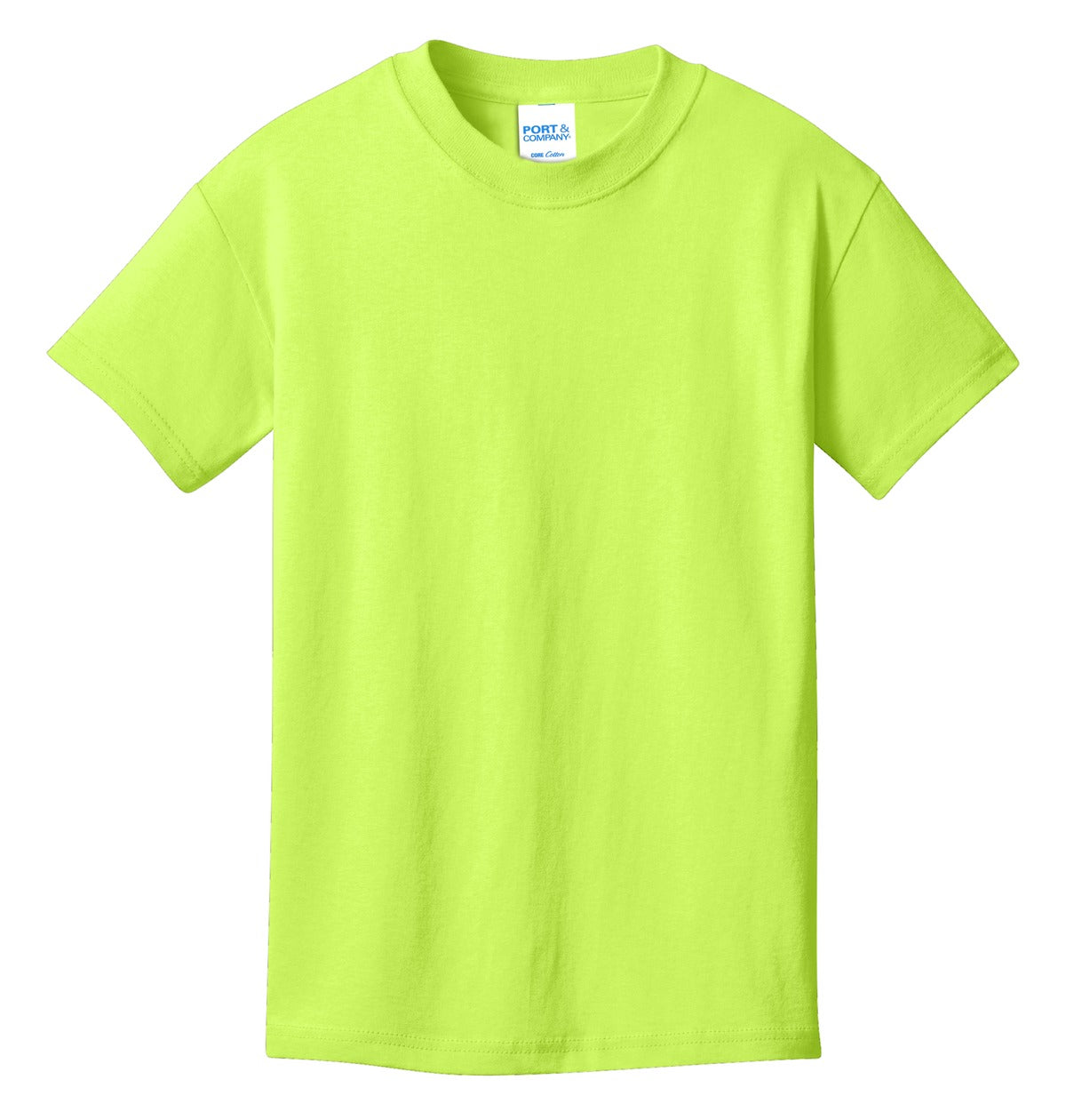 Port & Company - Youth Core Cotton Tee. PC54Y - Neon Yellow