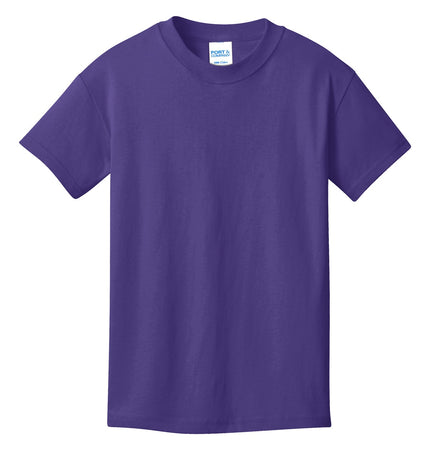Port & Company - Youth Core Cotton Tee. PC54Y - Purple