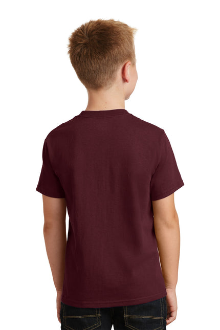 Port & Company - Youth Core Cotton Tee. PC54Y - Athletic Maroon