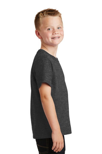 Port & Company - Youth Core Cotton Tee. PC54Y - Dark Heather Grey