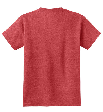 Port & Company - Youth Core Cotton Tee. PC54Y - Heather Red