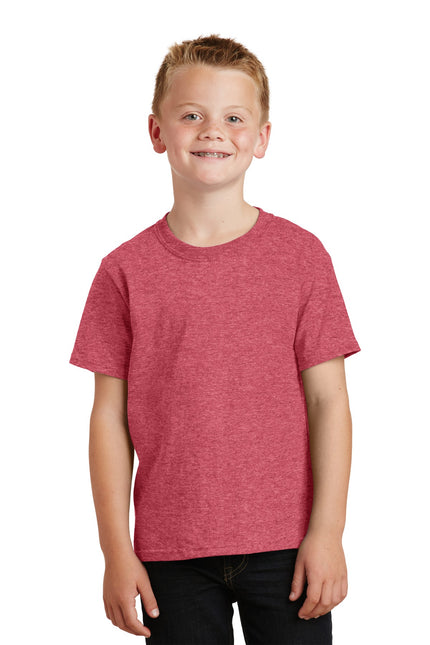Port & Company - Youth Core Cotton Tee. PC54Y - Heather Red