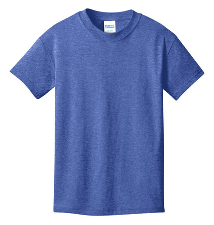 Port & Company - Youth Core Cotton Tee. PC54Y - Heather Royal