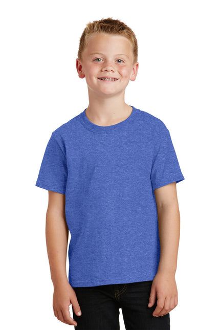 Port & Company - Youth Core Cotton Tee. PC54Y - Heather Royal