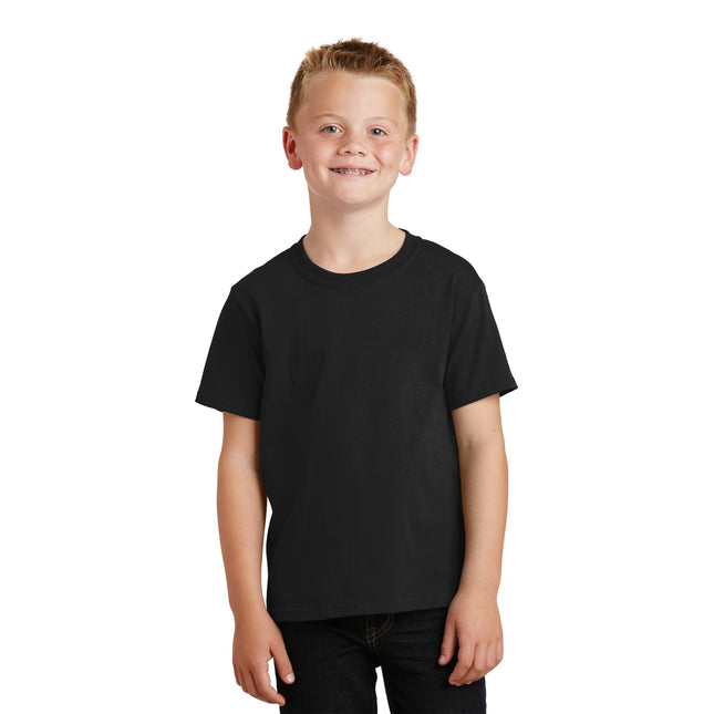 Port & Company - Youth Core Cotton Tee. PC54Y - Jet Black