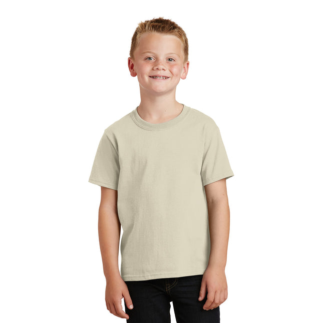 Port & Company - Youth Core Cotton Tee. PC54Y - Natural