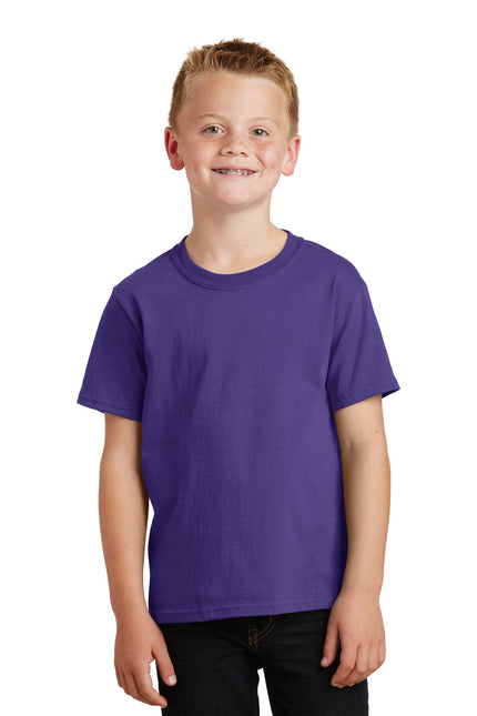 Port & Company - Youth Core Cotton Tee. PC54Y - Purple