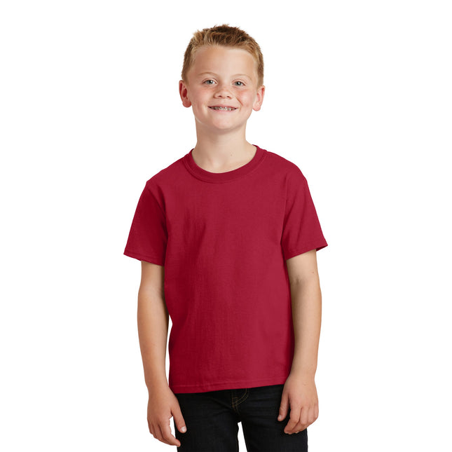 Port & Company - Youth Core Cotton Tee. PC54Y - Red