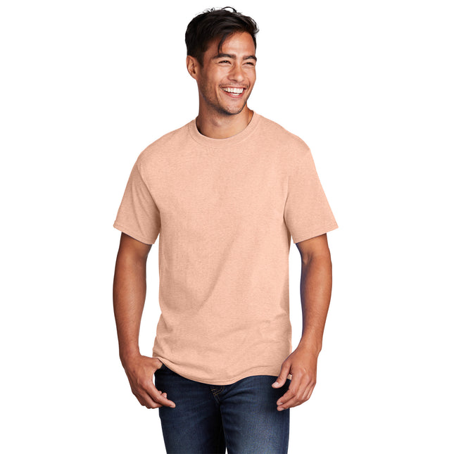 Port & Company - Core Cotton Tee. PC54 - Heathered Dusty Peach