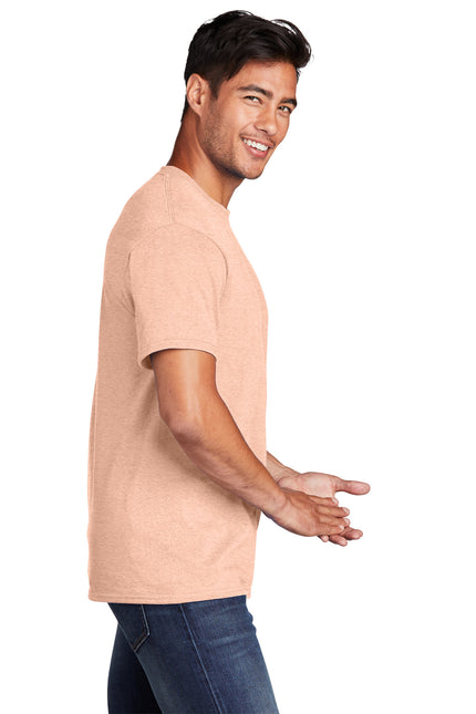 Port & Company - Core Cotton Tee. PC54 - Heathered Dusty Peach