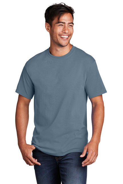 Port & Company - Core Cotton Tee. PC54 - Stonewashed Blue
