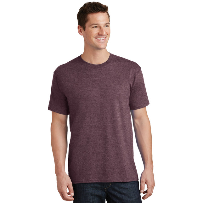 Port & Company - Core Cotton Tee. PC54 - Heather Athletic Maroon