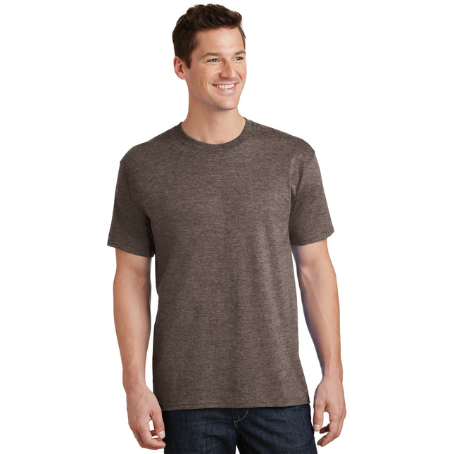 Port & Company - Core Cotton Tee. PC54 - Heather Dark Chocolate Brown