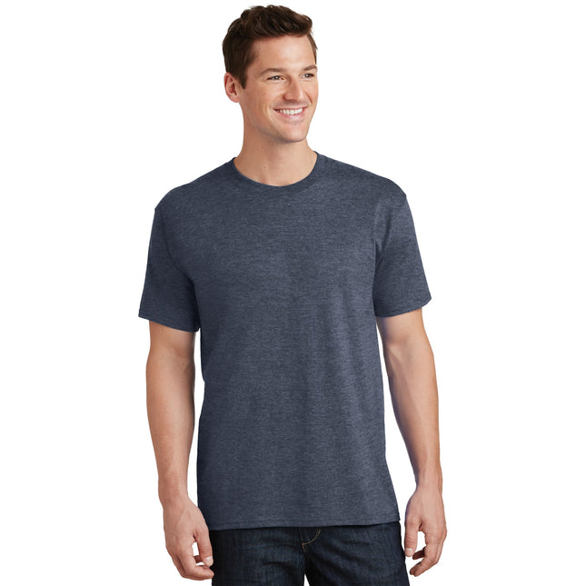 Port & Company - Core Cotton Tee. PC54 - Heather Navy