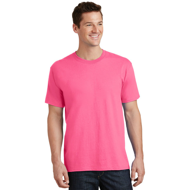 Port & Company - Core Cotton Tee. PC54 - Neon Pink