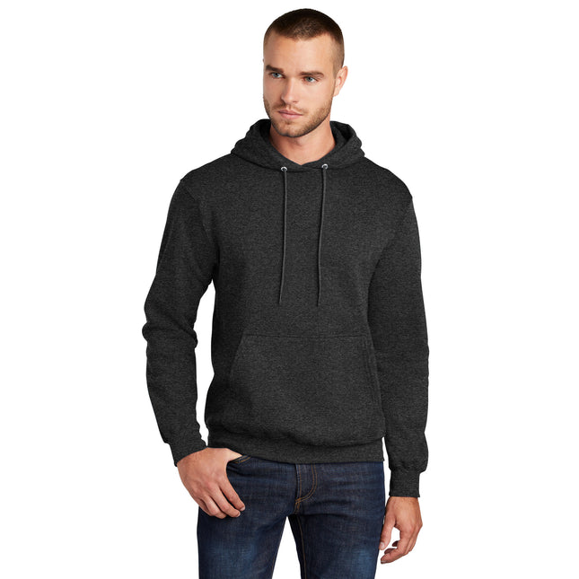 Port & Company - Core Fleece Pullover Hooded Sweatshirt. PC78H - Black 
Heather