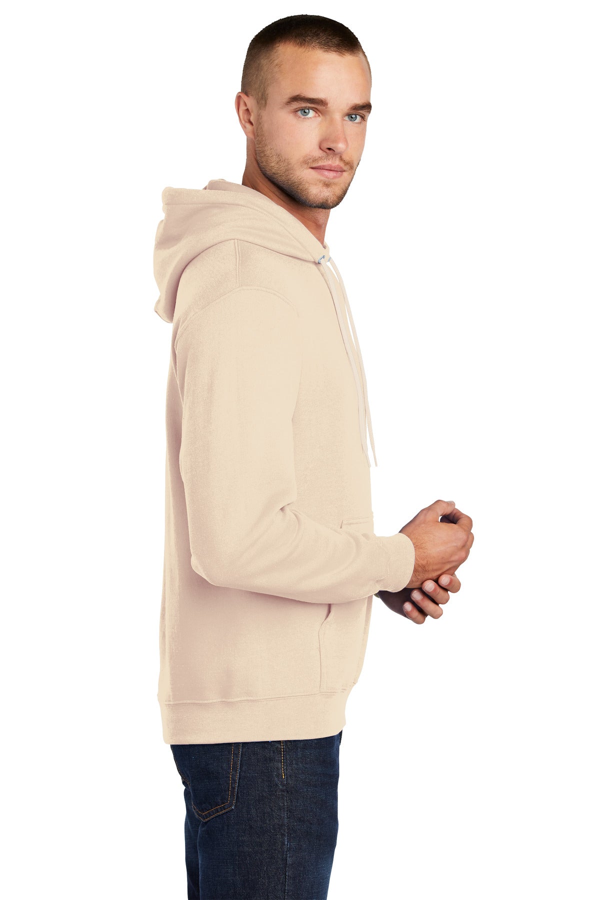 Port & Company - Core Fleece Pullover Hooded Sweatshirt. PC78H - Creme