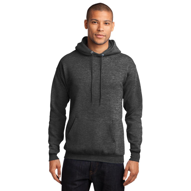 Port & Company - Core Fleece Pullover Hooded Sweatshirt. PC78H - Dark 
Heather Grey