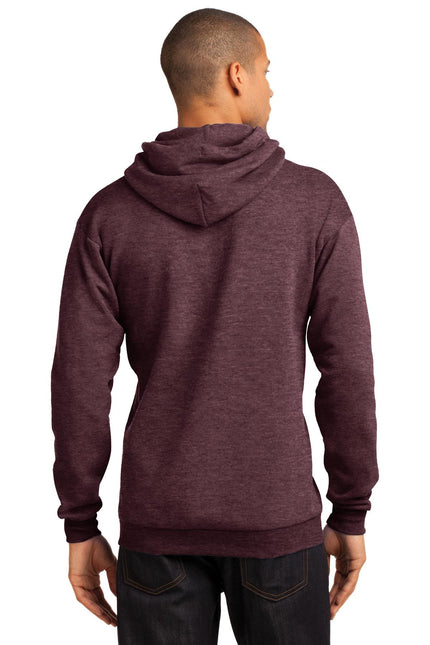 Port & Company - Core Fleece Pullover Hooded Sweatshirt. PC78H - Heather 
Athletic Maroon