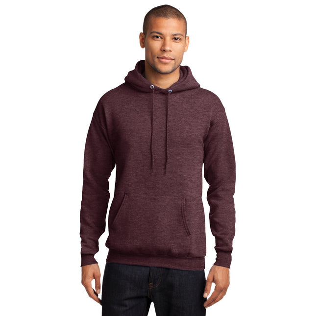 Port & Company - Core Fleece Pullover Hooded Sweatshirt. PC78H - Heather 
Athletic Maroon