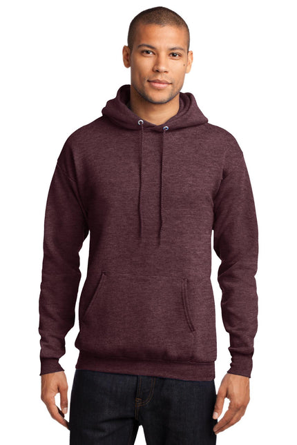 Port & Company - Core Fleece Pullover Hooded Sweatshirt. PC78H - Heather 
Athletic Maroon