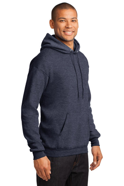 Port & Company - Core Fleece Pullover Hooded Sweatshirt. PC78H - Heather 
Navy
