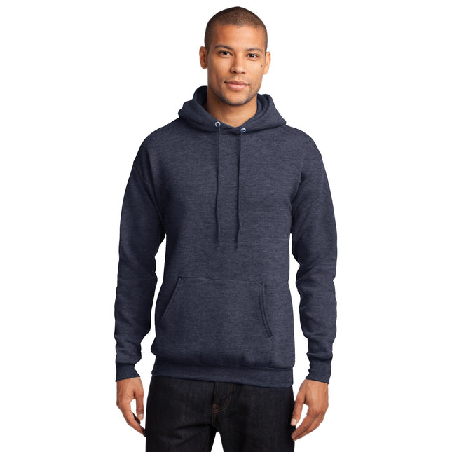 Port & Company - Core Fleece Pullover Hooded Sweatshirt. PC78H - Heather 
Navy