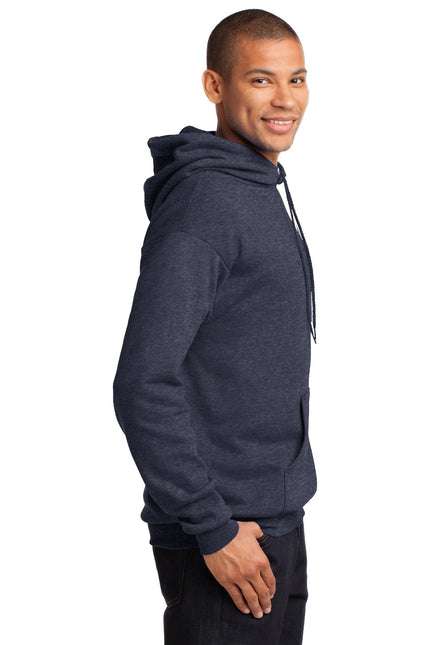 Port & Company - Core Fleece Pullover Hooded Sweatshirt. PC78H - Heather 
Navy