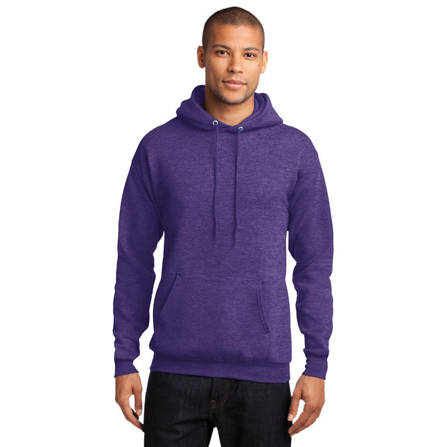 Port & Company - Core Fleece Pullover Hooded Sweatshirt. PC78H - Heather 
Purple