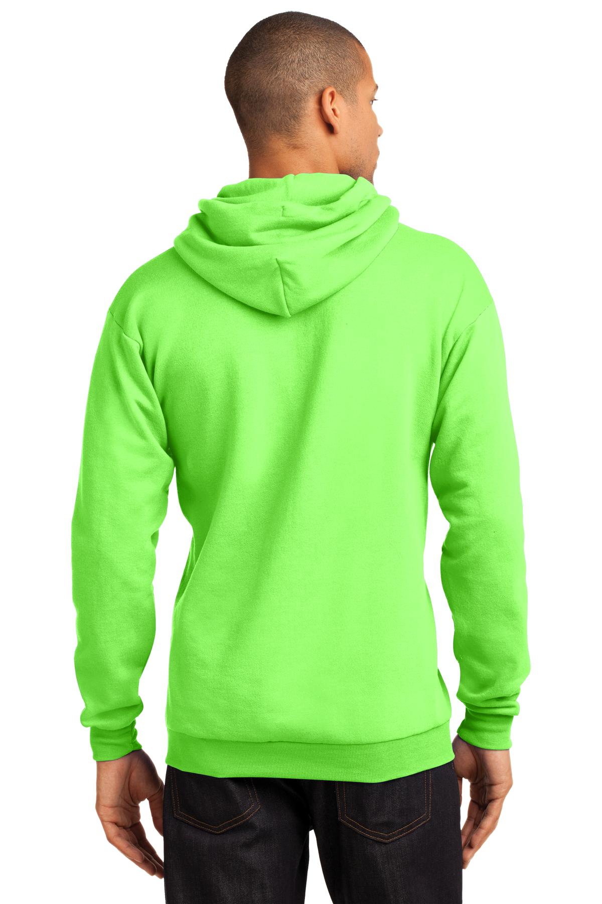 Port & Company - Core Fleece Pullover Hooded Sweatshirt. PC78H - Neon Green