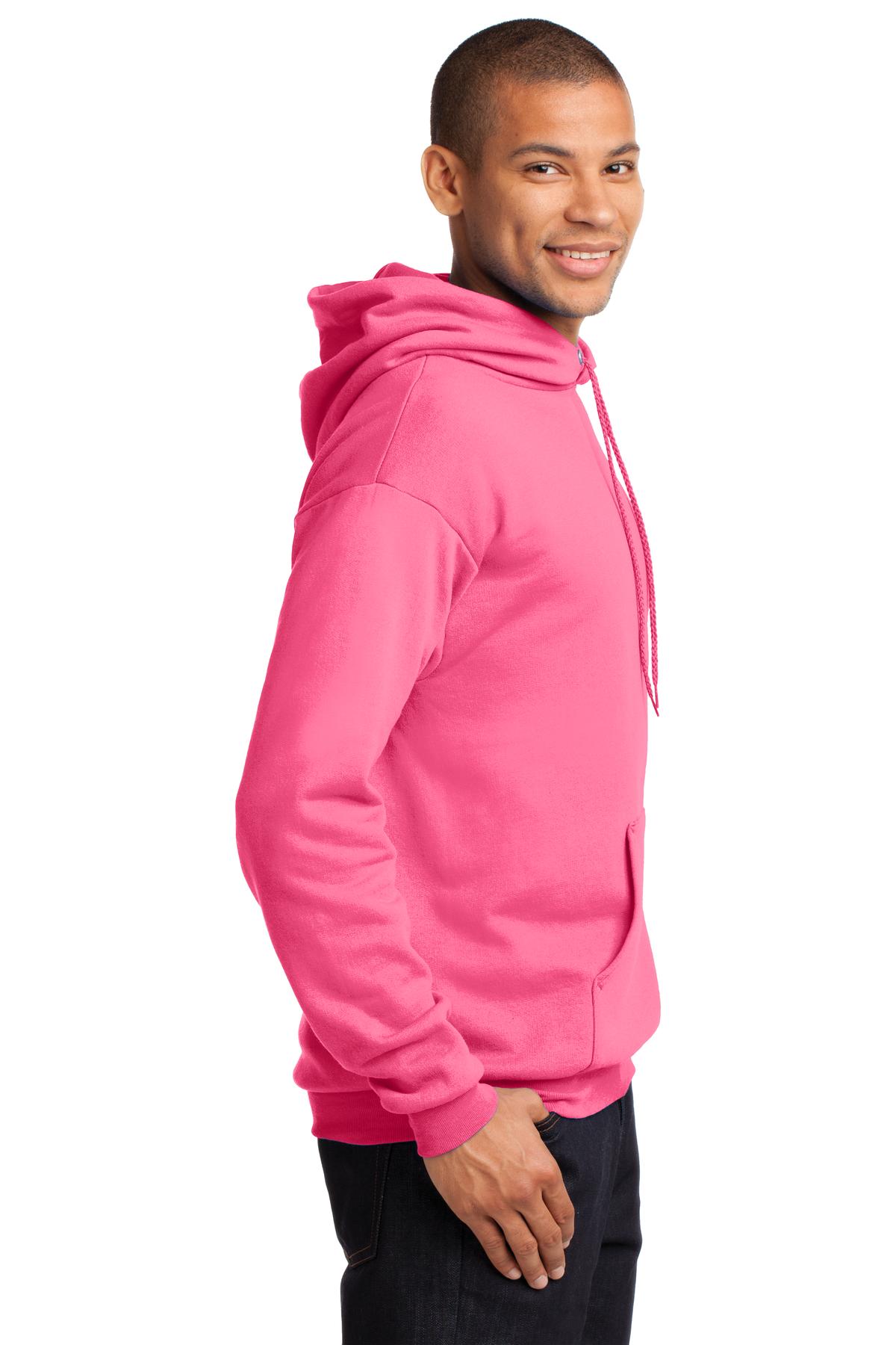 Port & Company - Core Fleece Pullover Hooded Sweatshirt. PC78H - Neon Pink