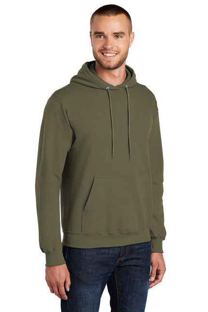 Port & Company - Core Fleece Pullover Hooded Sweatshirt. PC78H - Olive Drab 
Green