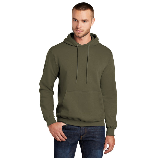 Port & Company - Core Fleece Pullover Hooded Sweatshirt. PC78H - Olive Drab 
Green