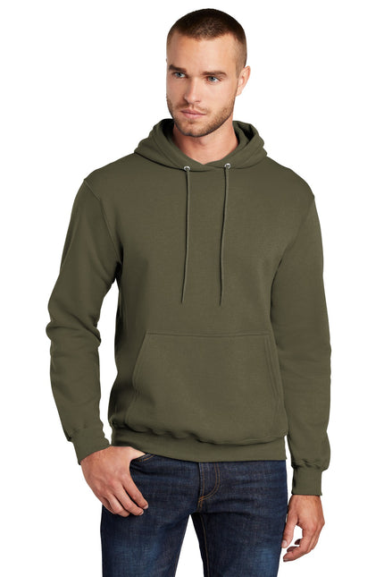 Port & Company - Core Fleece Pullover Hooded Sweatshirt. PC78H - Olive Drab 
Green