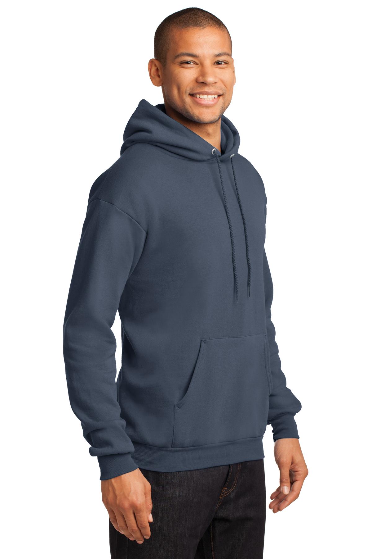 Port & Company - Core Fleece Pullover Hooded Sweatshirt. PC78H - Steel Blue