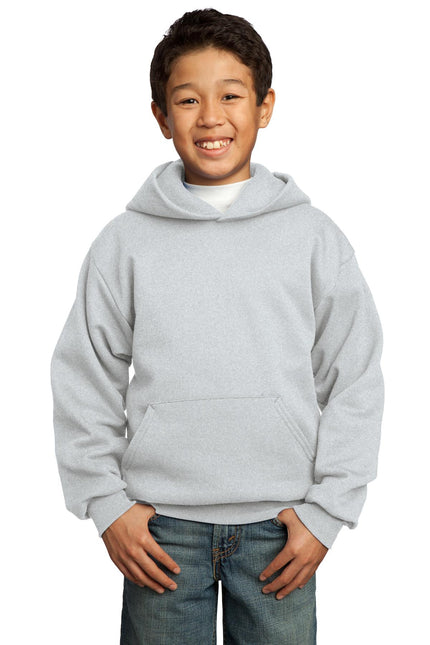 Port & Company - Youth Core Fleece Pullover Hooded Sweatshirt. PC90YH - Ash
