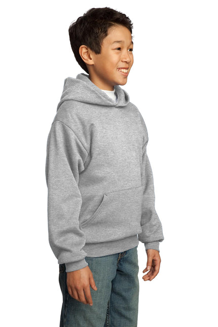Port & Company - Youth Core Fleece Pullover Hooded Sweatshirt. PC90YH - Ash
