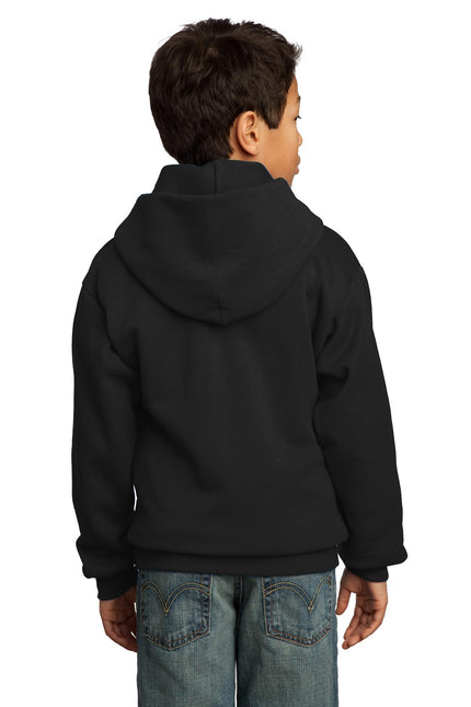 Port & Company - Youth Core Fleece Pullover Hooded Sweatshirt. PC90YH - Jet 
Black