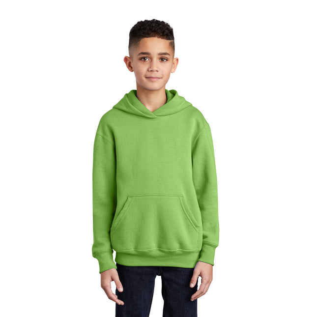 Port & Company - Youth Core Fleece Pullover Hooded Sweatshirt. PC90YH - Lime
