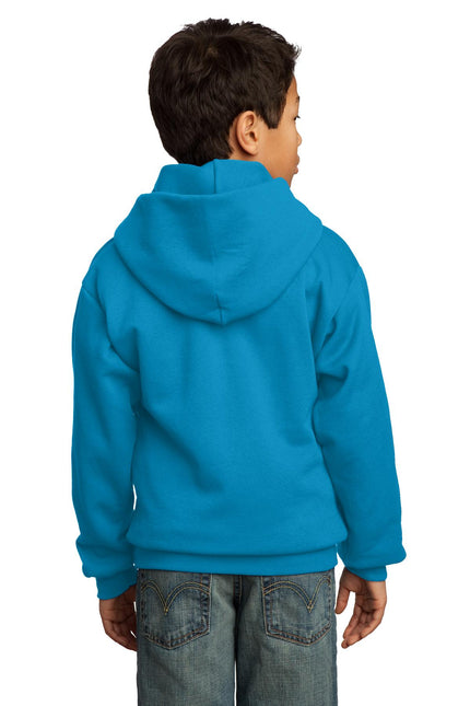 Port & Company - Youth Core Fleece Pullover Hooded Sweatshirt. PC90YH - 
Neon Blue