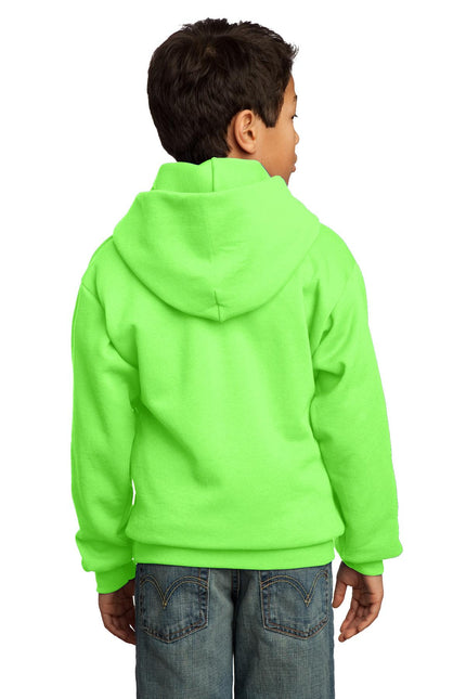 Port & Company - Youth Core Fleece Pullover Hooded Sweatshirt. PC90YH - 
Neon Green