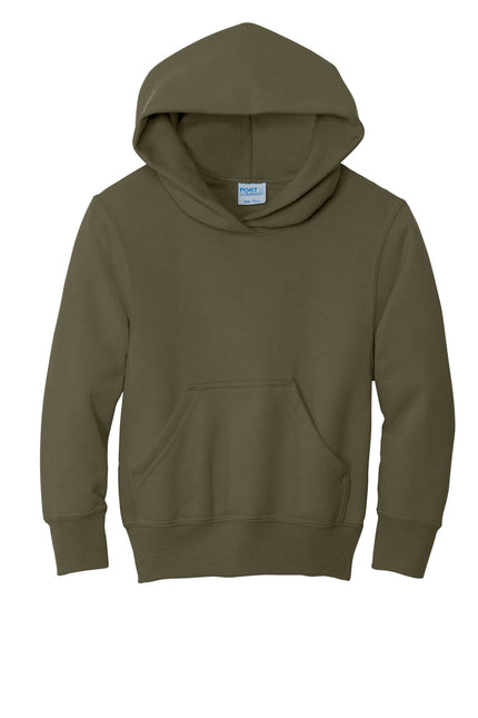 Port & Company - Youth Core Fleece Pullover Hooded Sweatshirt. PC90YH - 
Olive Drab Green