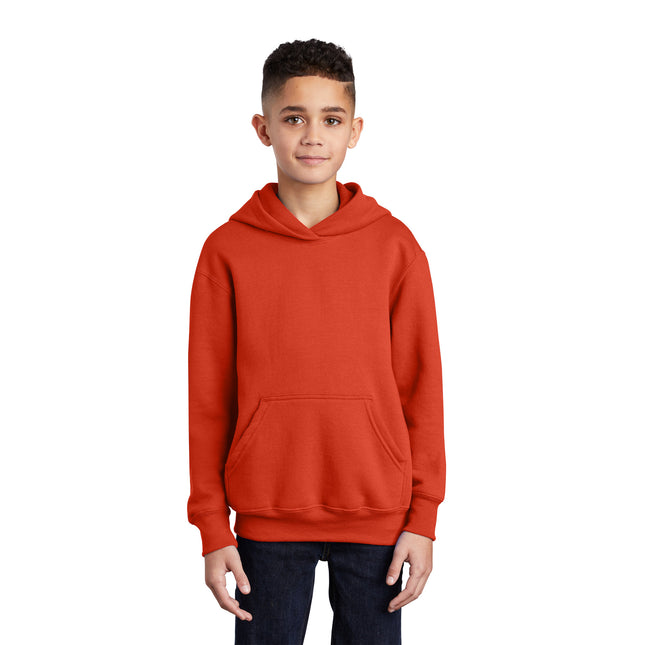 Port & Company - Youth Core Fleece Pullover Hooded Sweatshirt. PC90YH - 
Orange
