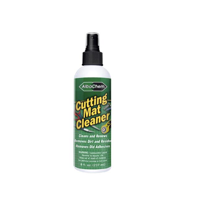Albachem Cutting Mat Cleaner bottle with label, designed for cleaning cutting mats and crafting surfaces.