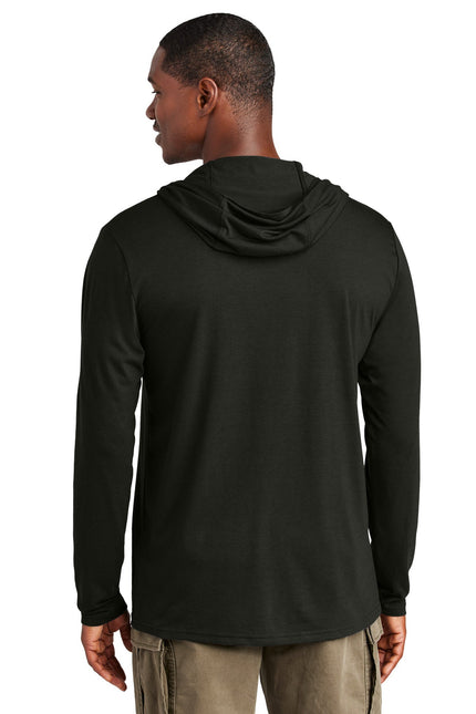 Black District Perfect Tri Long Sleeve Hoodie with a comfortable fit and minimalist design, shown on a plain background.