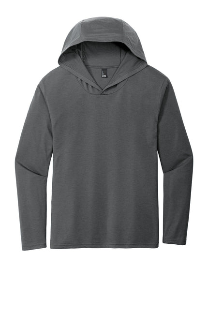 Charcoal District Perfect Tri Long Sleeve Hoodie, lightweight and comfortable with a relaxed fit and subtle branding.