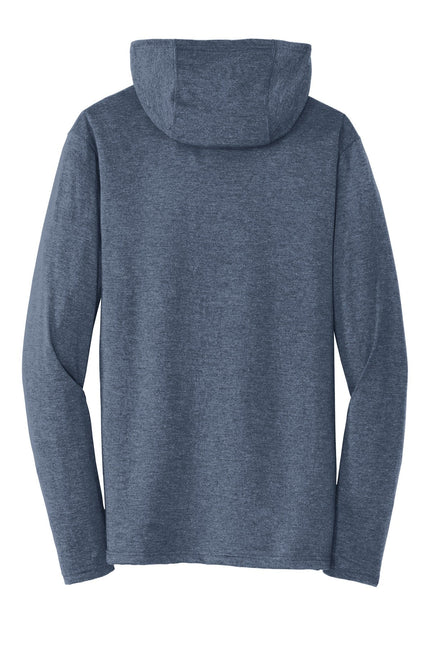 District Perfect Tri Long Sleeve Hoodie in Navy Frost, featuring a comfortable fit and stylish design, shown on a plain background.