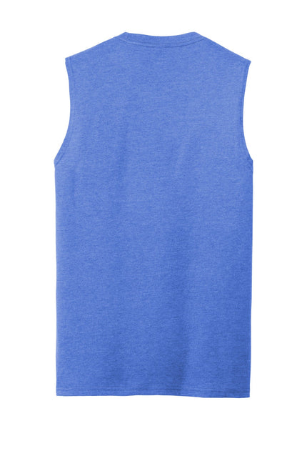 District V.I.T Muscle Tank in Royal Frost, featuring a sleeveless design and athletic fit, displayed on a plain background.